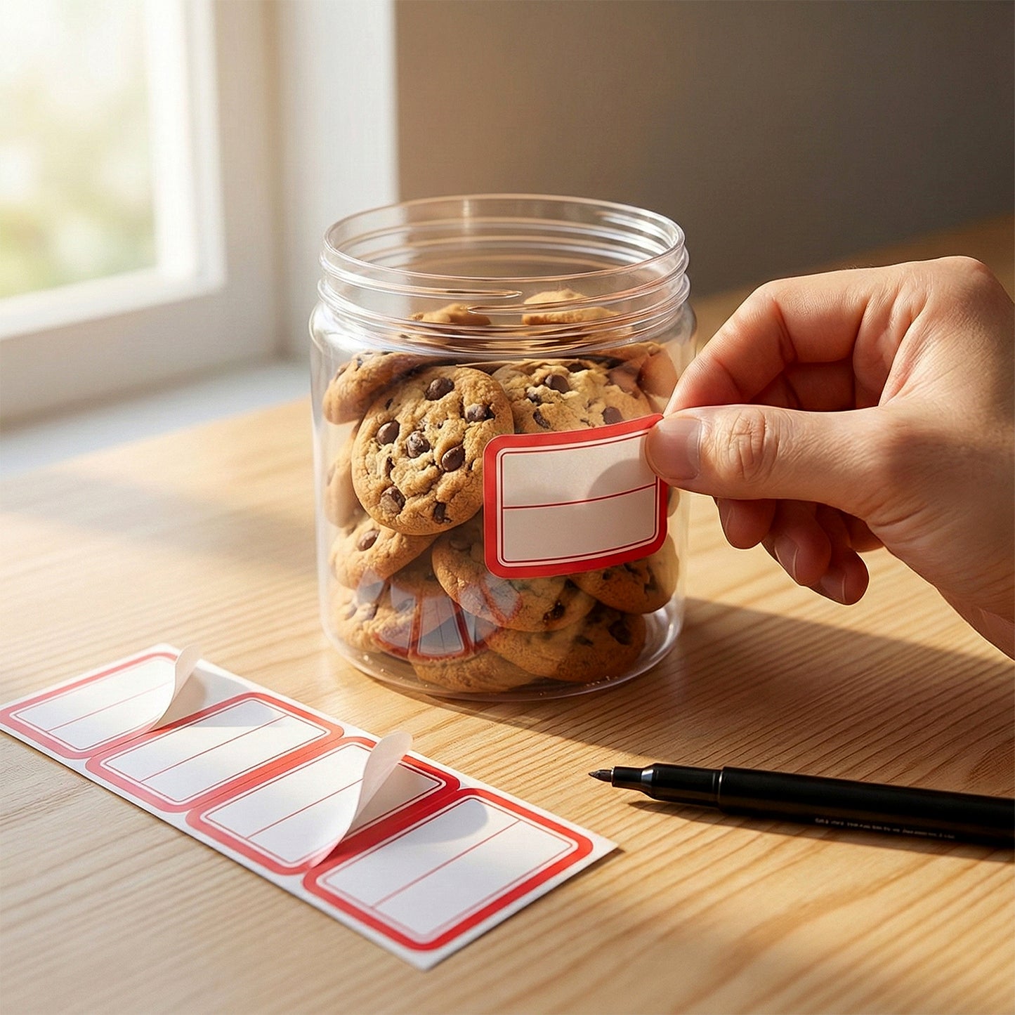 Writable Label Stickers – 50 Sheets Self-Adhesive Labels for Organizing and Identification