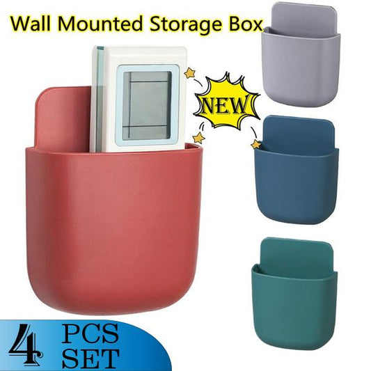 Wall Mounted Mobile Phone Charging Holder and Storage Case – Self-Adhesive Phone Organizer for Home and Office (1 Pc)