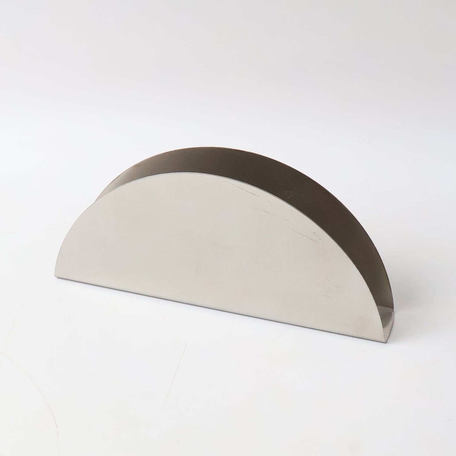 Stainless Steel Half-Moon Tissue Paper Napkin Holder Stand – Elegant Tabletop Dispenser (1 Pc)