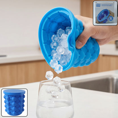 Round Ball Ice Cube Tray with Lid, 21 Grid Spherical Ice Mold for Freezer, Ice Balls, Juice Cubes, Chocolate, Jelly &amp; Candy Making (1 Pc)