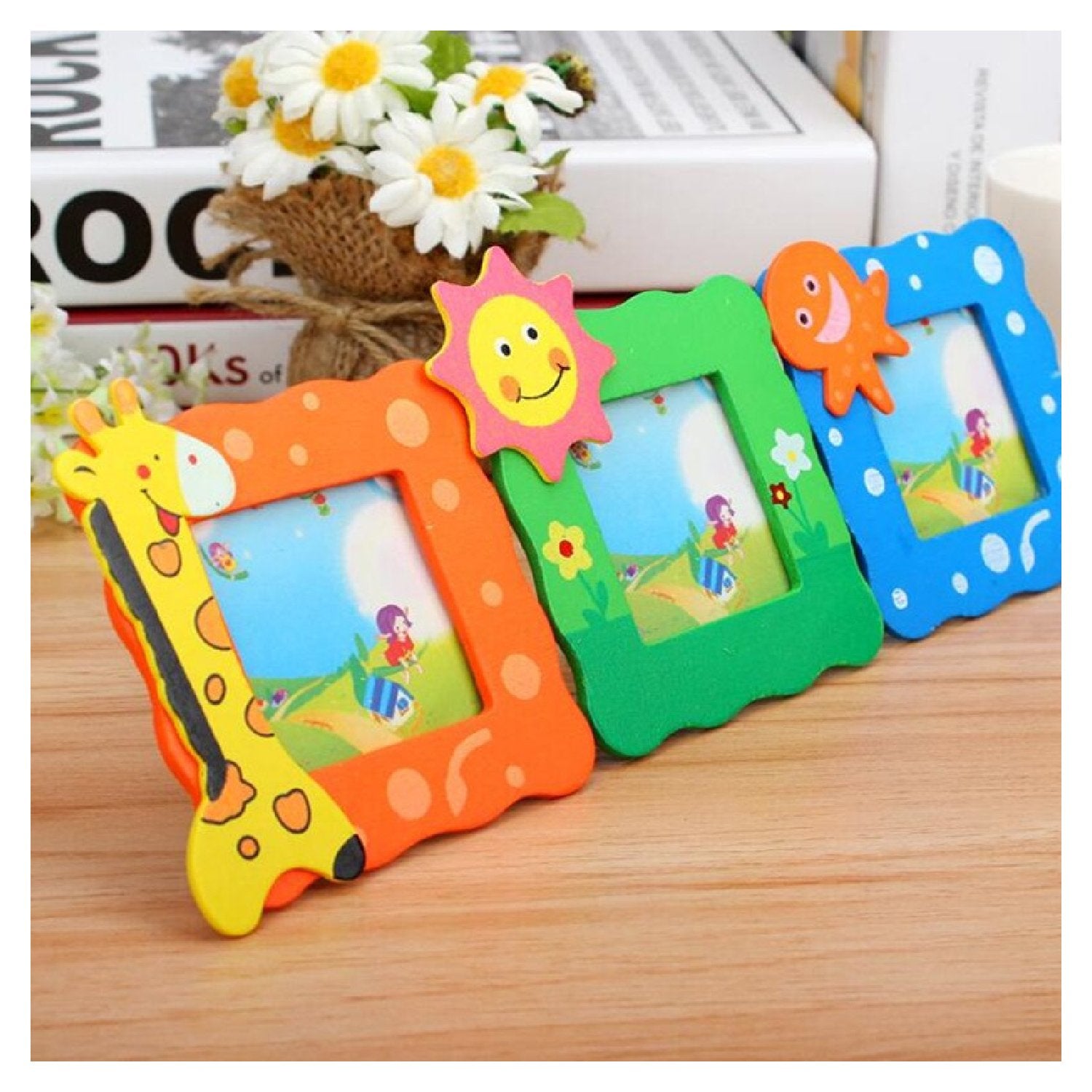 Synthetic Table Photo Frame for Home Decor, 6x8 Inch Tabletop Picture Frame with Acrylic Front, Horizontal & Vertical Display (1 Pc)