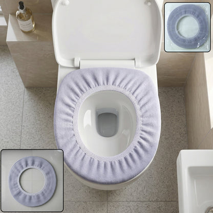 Soft Fabric Elastic Toilet Seat Cover (1 Pc 29x29 Cm)